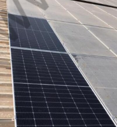 Tetraclean TSPC -2 Solar Panel Cleaner Before And After Image