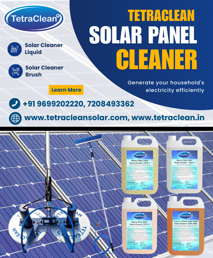 Solar Cleaner Liquid & Brush
